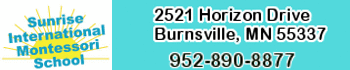 Sunrise Montessori Indian Day care Montessori preschool in Burnsville Minneapolis